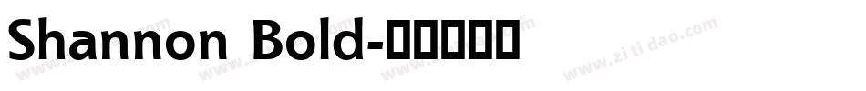 Shannon Bold字体转换